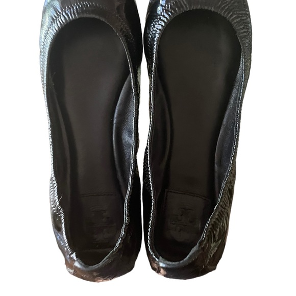 Tory Burch Eddie Ballerina Flat Black Patent Leather Size 7 - Picture 6 of 6